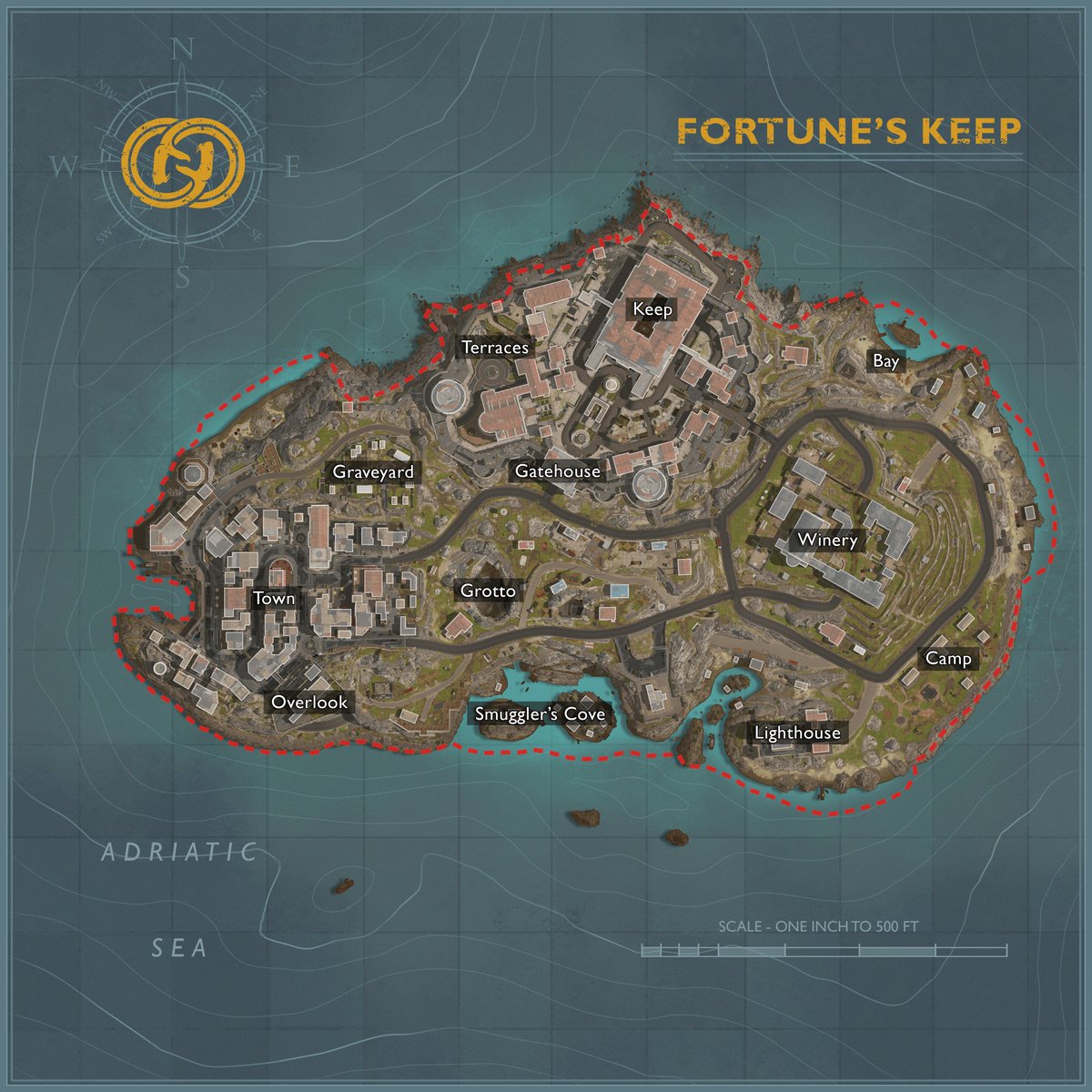 Image of the Fortune's Keep Tac Map